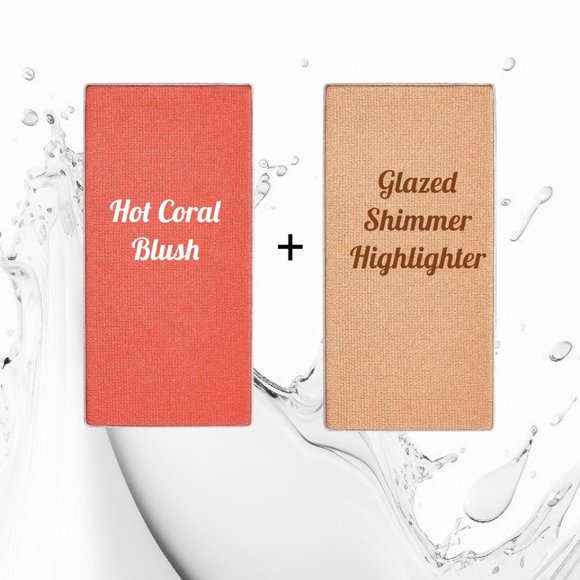 Hot Coral Shimmer Bundle 2 Chromafusion Blush - - Picture 5 of 12